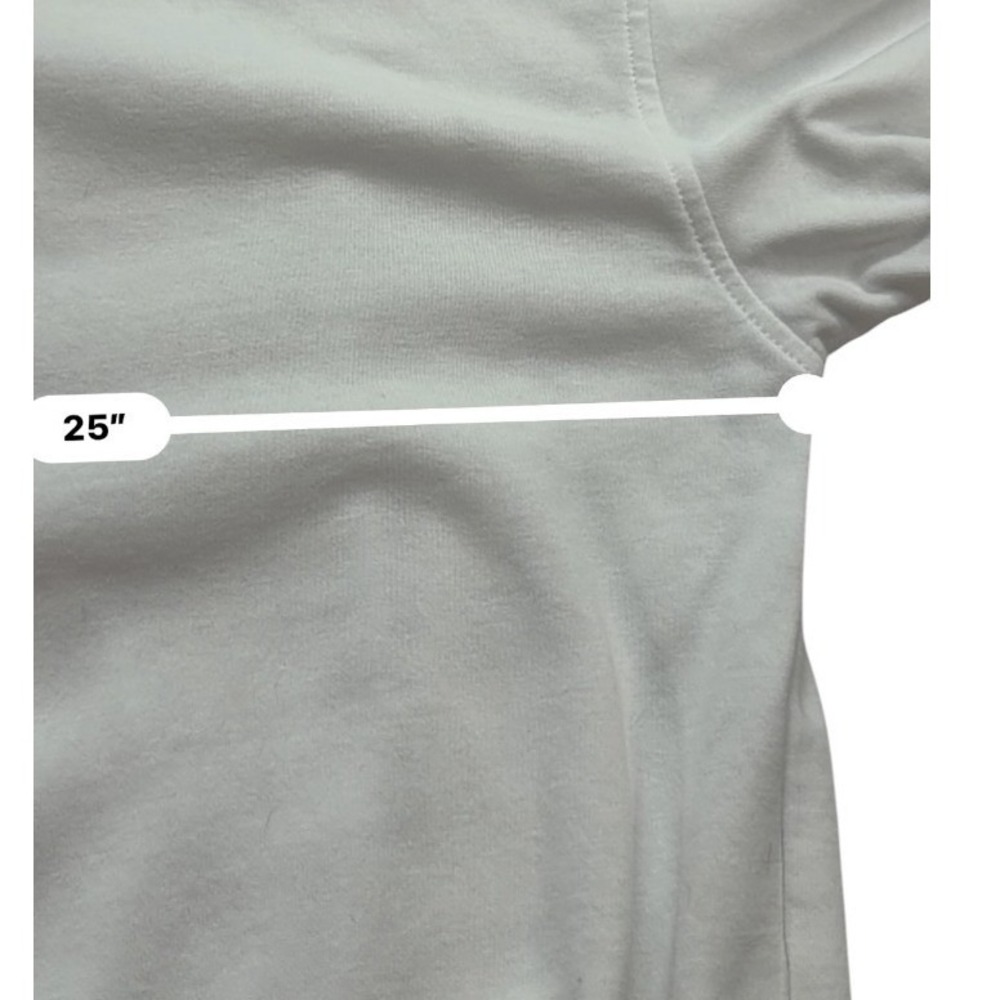 H&M Nirvana Womens Hoodie White Pink Smiley Face Graphic Cotton Blend Fleece L - Picture 9 of 12